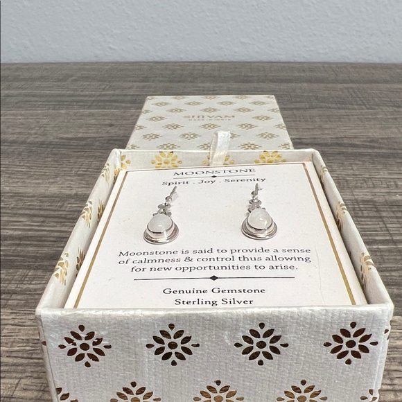 Sterling Silver | Moonstone Drop Earrings - Picture 6 of 8